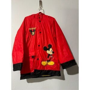 Disney NWT Mickey Mouse red Raincoat 7 kids